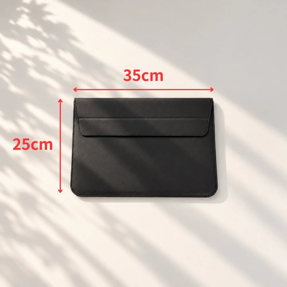 가로 35cm, 세로 25cm인 13.3형 Void Laptop Pouch 실측 안내